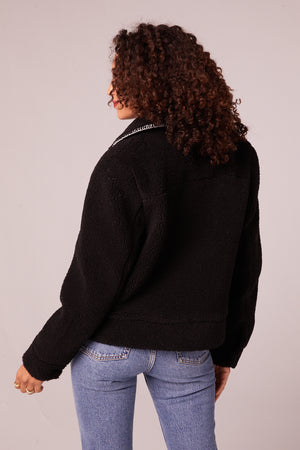 Polaris Black Contrast Stitch Jacket Back