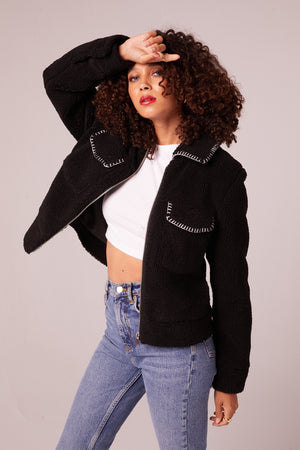 Polaris Black Contrast Stitch Jacket Master