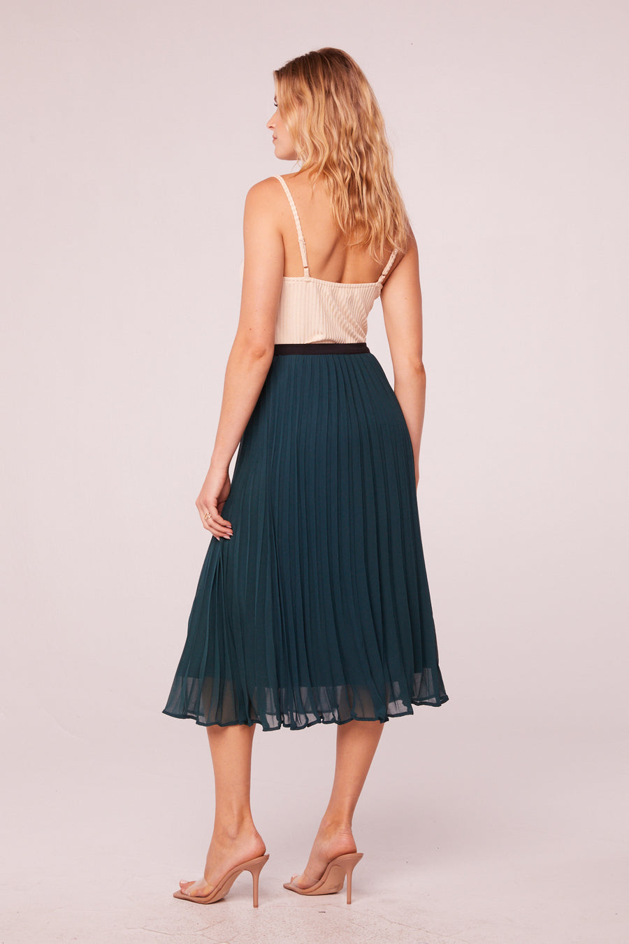 Rigby Pine Pleated Midi Skirt