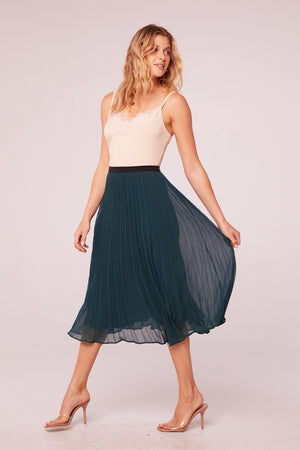 Rigby Pine Pleated Midi Skirt