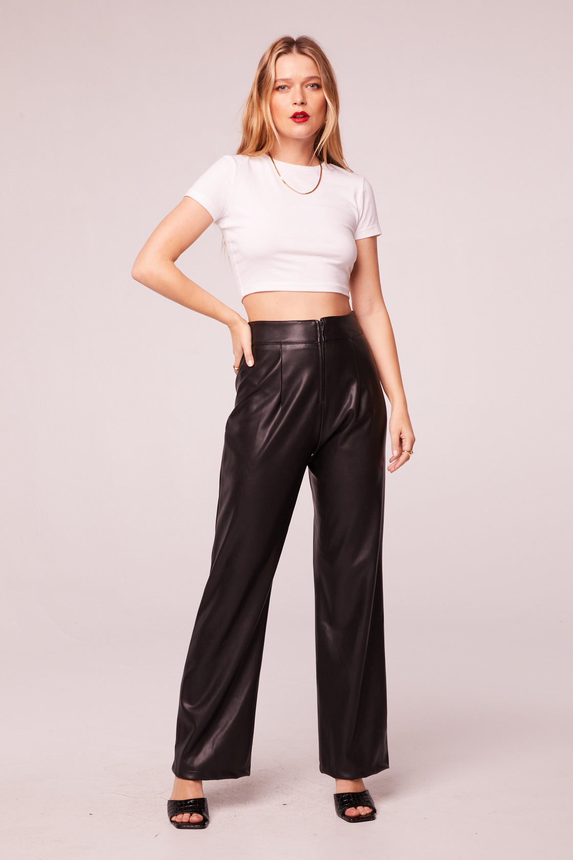 Rock Goddess Black Faux Leather Pants