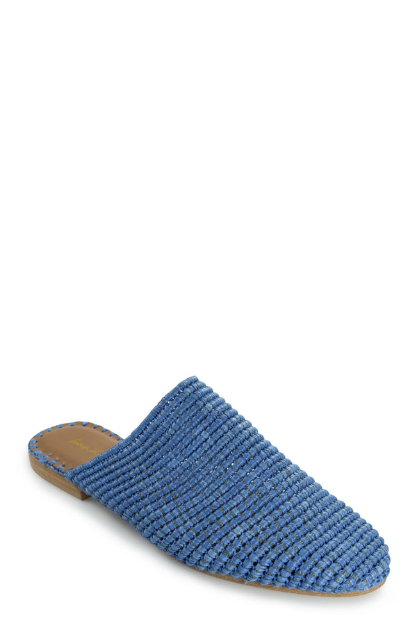 Skate Dusty Blue Raffia Mule