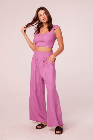 Saiya Mulberry Wide Leg Pants