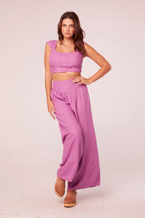 Saiya Mulberry Wide Leg Pants