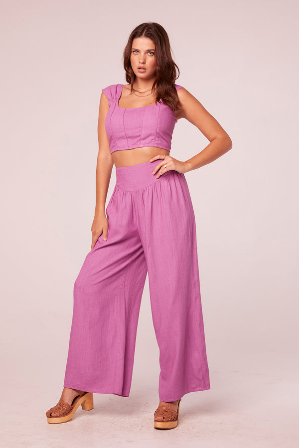Saiya Mulberry Wide Leg Pants