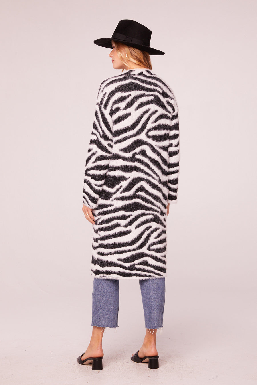 Set Me Free Zebra Longline Cardigan