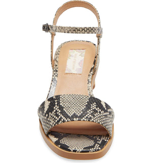  Topanga Snake Vegan Leather Block Heel Sandal Front