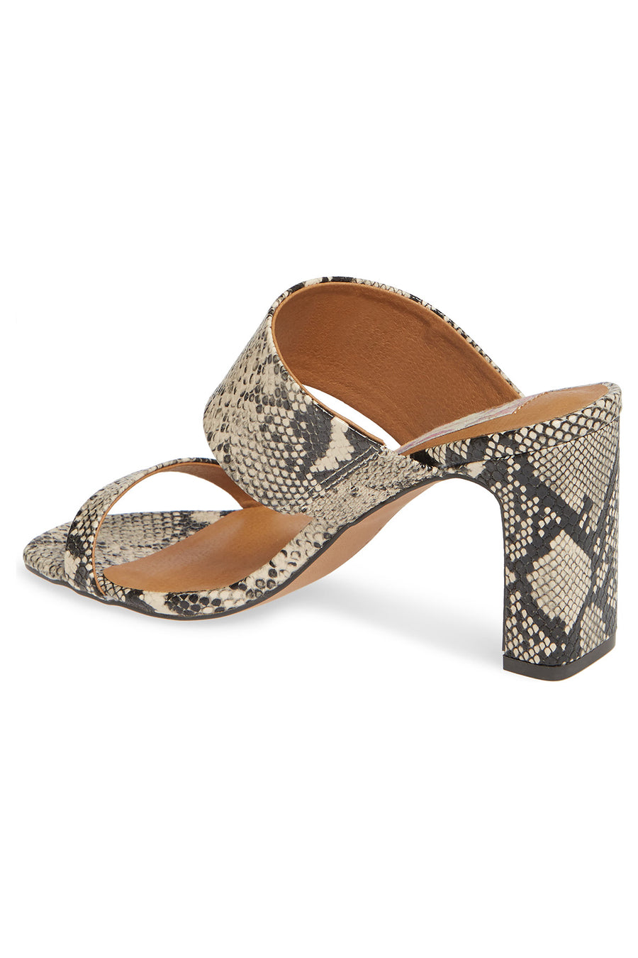 Torrey Vegan Leather Snake Double Strap Sandal Master