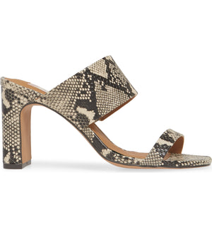 Torrey Vegan Leather Snake Double Strap Sandal Side