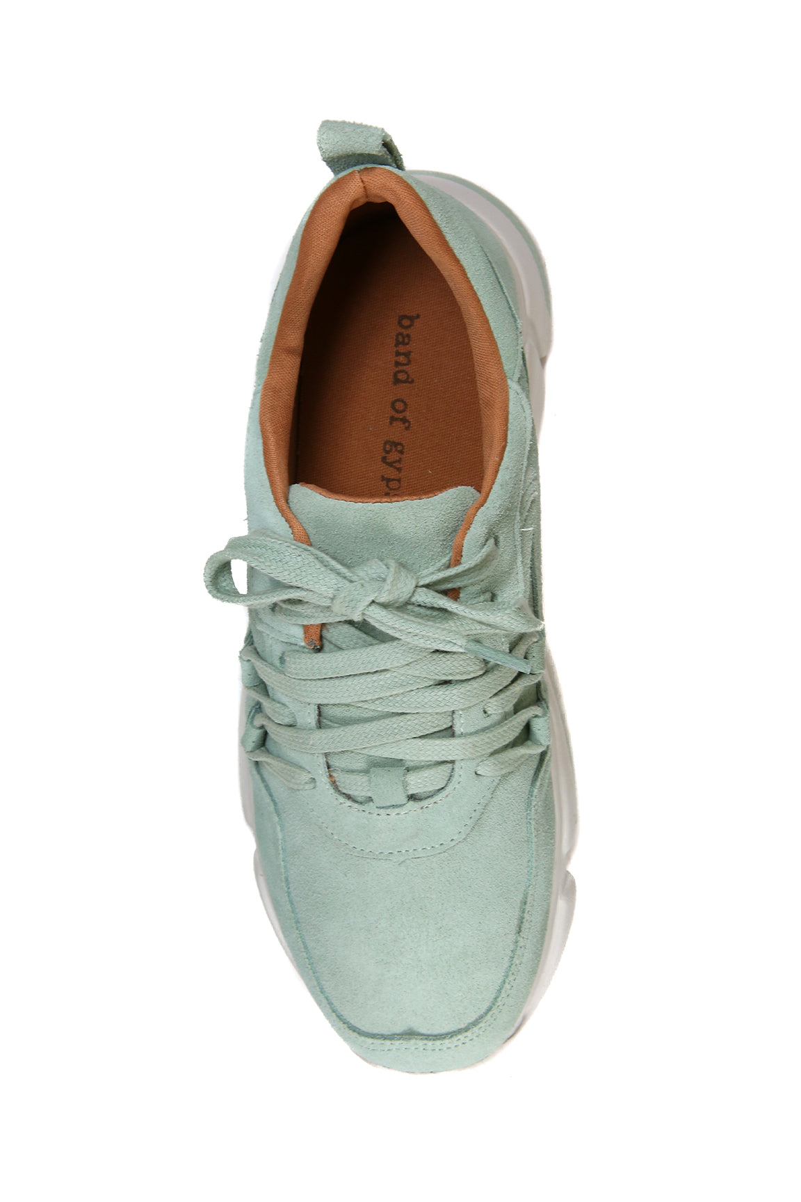 Venus Mint Suede Platform Sneaker Top