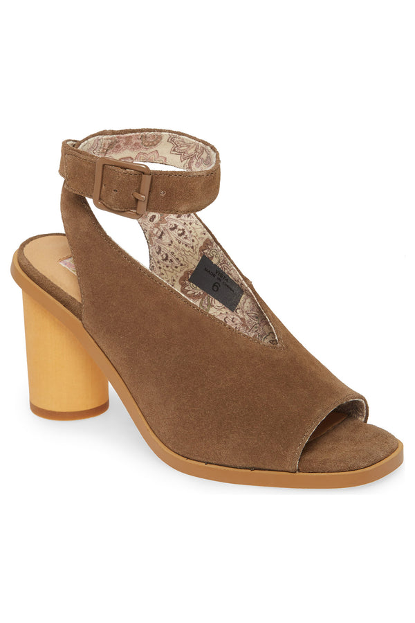 Vista Khaki Suede Ankle Strap Sandal Master