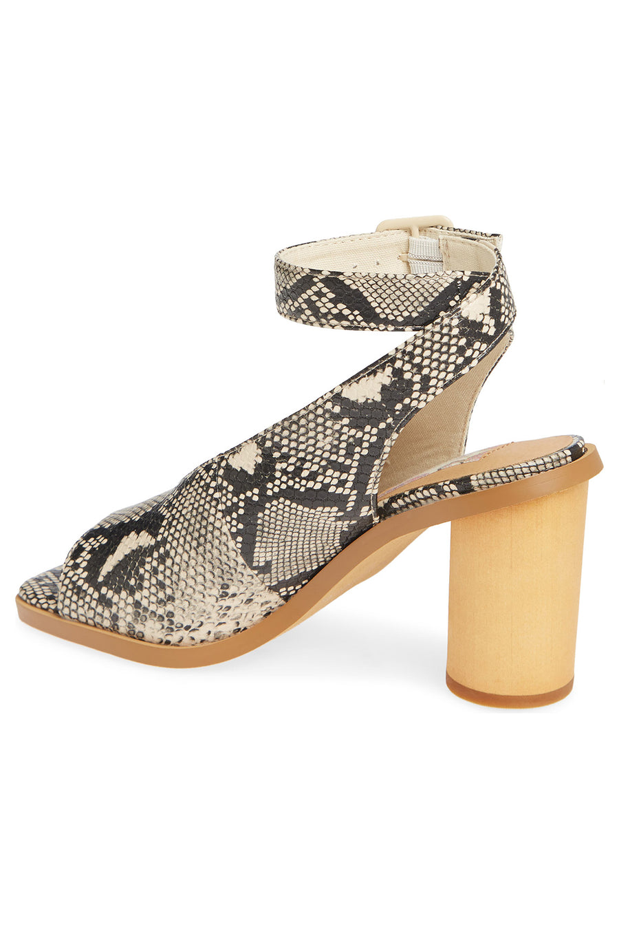 Vista Vegan Snake Leather Ankle Strap Sandal Master
