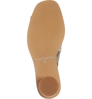 Vista Vegan Snake Leather Ankle Strap Sandal Bottom