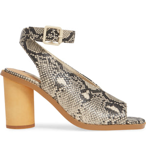 Vista Vegan Snake Leather Ankle Strap Sandal Side