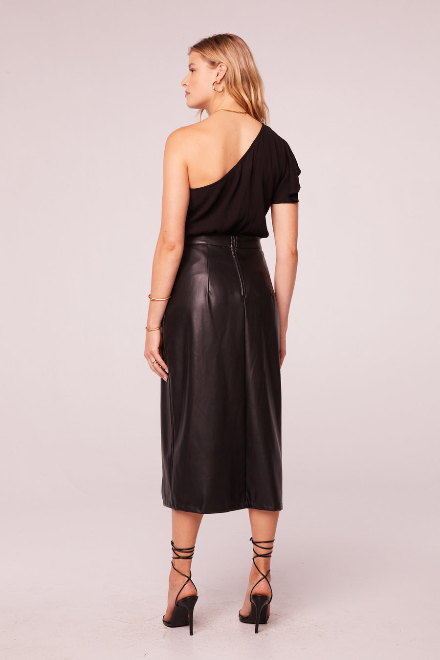 Vixen Black Faux Leather Pencil Skirt